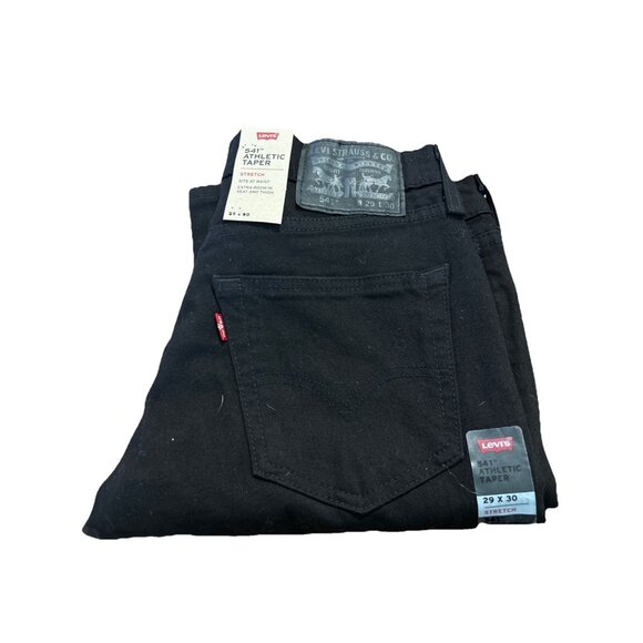 Levi's 541 Athletic Taper Fit Black Denim Jeans Men's Size 29X30 Medium Wash - Picture 1 of 10